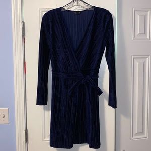 Topshop Velvet Lined Wrap Dress